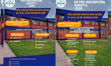 PREINSCRIPCIONES ABIERTAS EN EL ISFD “JUAN GARCÍA DE COSSIO”