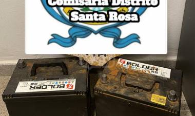SANTA ROSA: ROBARON DOS BATERÍAS Y TERMINARON DEMORADOS