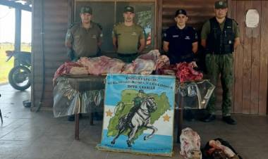 PARAJE PUERTO VIEJO | CAE FAENA CLANDESTINA Y SECUESTRAN 120 KILOS DE CARNE