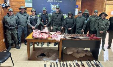 GENERAL PAZ: INVESTIGABAN UN ABIGEATO Y ENCONTRARON ARMAS, MUNICIONES Y CARNE