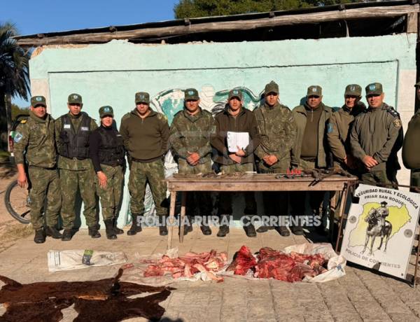 GOLPE AL ABIGEATO EN COLONIA PANDO: SECUESTRAN SIETE ARMAS Y CARNE VACUNA