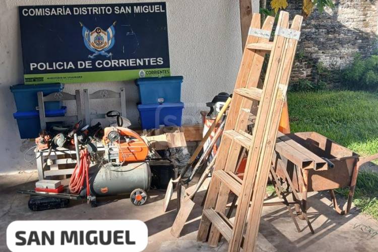 SECUESTRAN HERRAMIENTAS EN ALLANAMIENTO POLICIAL EN SAN MIGUEL