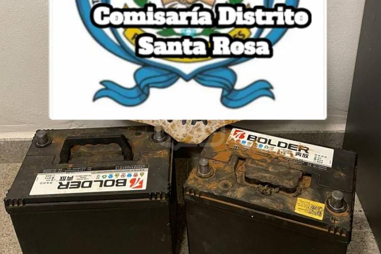 SANTA ROSA: ROBARON DOS BATERÍAS Y TERMINARON DEMORADOS