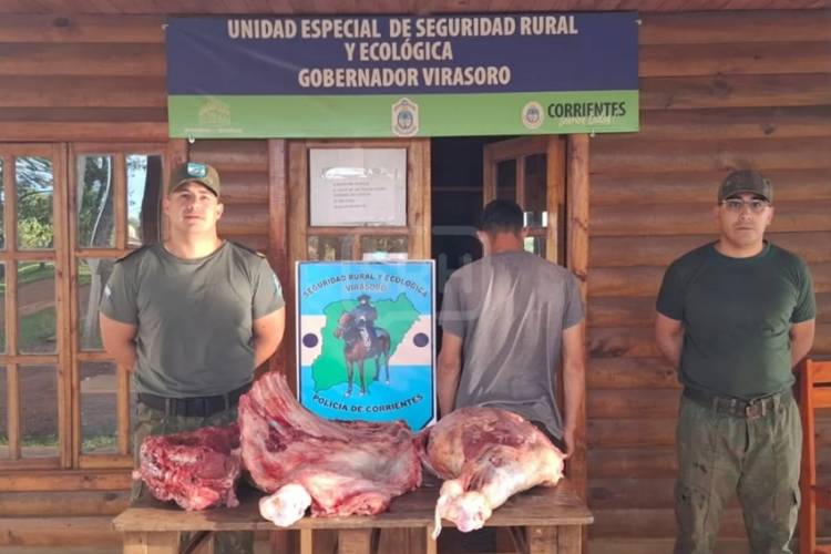 VIRASORO | CAEN CON 180 KILOS DE CARNE ILEGAL EN EL BAÚL