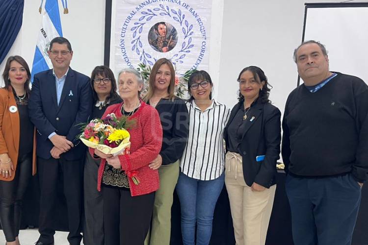 RECONOCIERON A ELSA CARLOTA PASETTO Y DON CARMELO GONZÁLEZ EN UNA EMOTIVA TERTULIA SANMARTINIANA