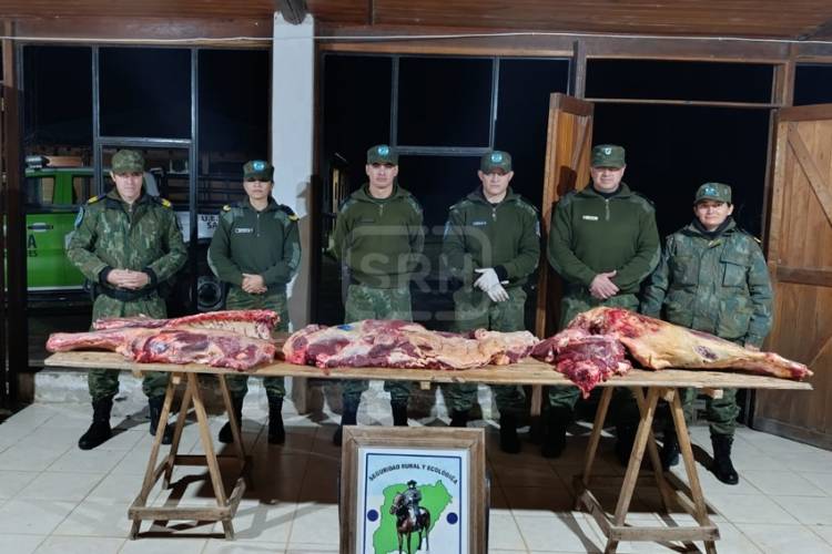 SALADAS | SECUESTRAN MÁS DE 100 KILOS DE CARNE VACUNA EN UN CONTROL RURAL