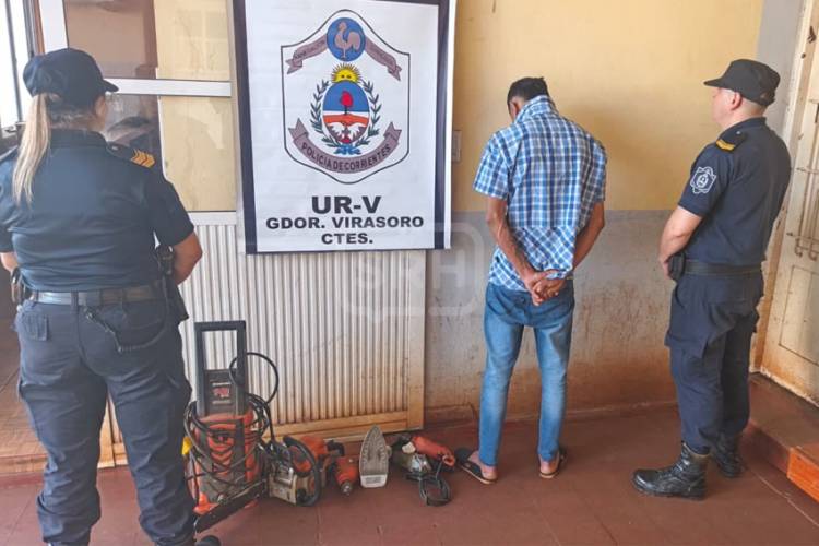 RECUPERAN OBJETOS ROBADOS Y CAE UN SOSPECHOSO EN VIRASORO