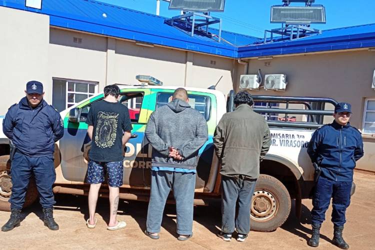 VIRASORO | GOLPE AL NARCOMENUDEO: TRES DETENIDOS Y DROGA SECUESTRADA