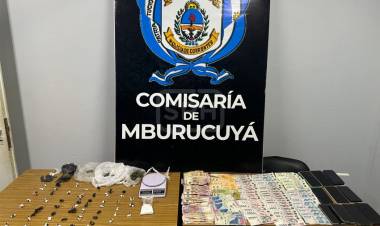 ALLANARON UNA CASA Y HALLARON COCAÍNA, MARIHUANA Y 10 CELULARES EN MBURUCUYÁ