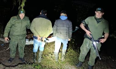 GOYA | CAZABAN CARPINCHOS EN UNA RESERVA Y TERMINARON APREHENDIDOS