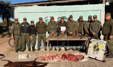 GOLPE AL ABIGEATO EN COLONIA PANDO: SECUESTRAN SIETE ARMAS Y CARNE VACUNA