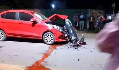 TABAY | ADOLESCENTE SUFRIÓ UN GRAVE TRAUMATISMO TRAS CHOCAR EN MOTO CON UN AUTO