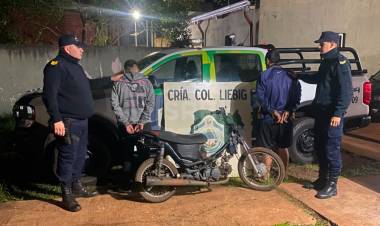 COLONIA LIEBIG | RECUPERARON UNA MOTO ROBADA EN MISIONES TRAS UN SINIESTRO VIAL