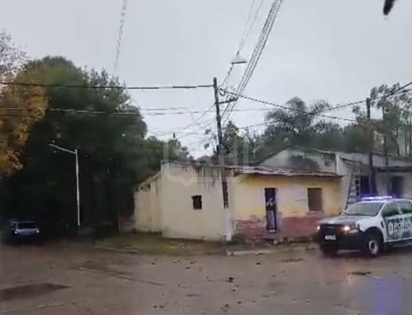 EL TEMPORAL VOLÓ TECHOS Y DERRIBÓ ÁRBOLES EN SAN ROQUE