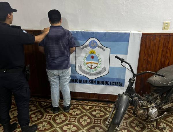 RECUPERARON UNA MOTO ROBADA EN SAN ROQUE Y DEMORARON A UN SOSPECHOSO