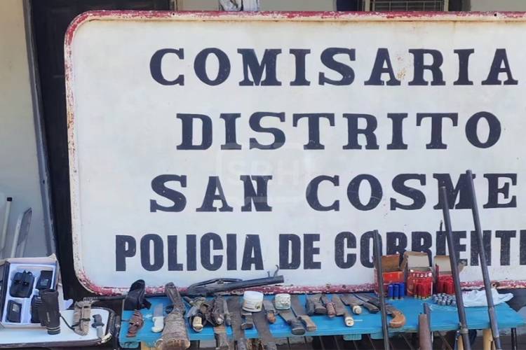 ALLANARON UNA CASA Y SECUESTRARON UN ARSENAL EN SAN COSME