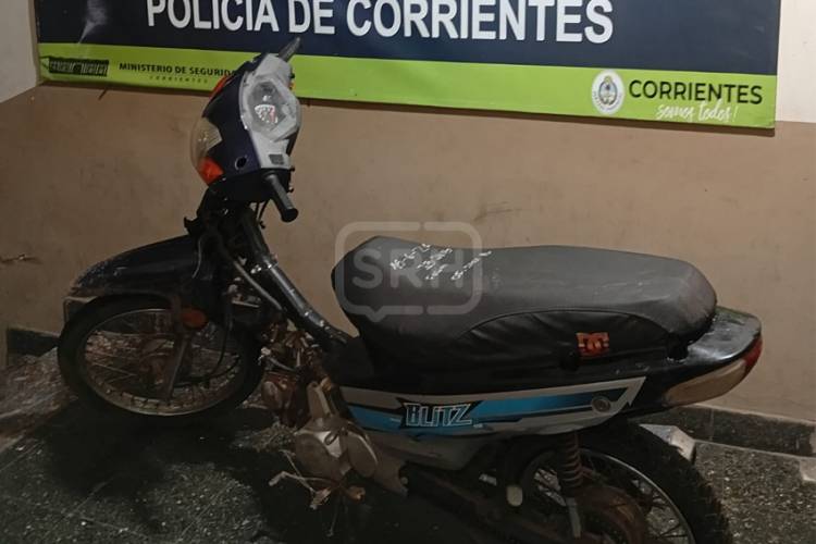 MERCEDES | RECUPERAN UNA MOTO ROBADA Y SEÑALAN A DOS MENORES