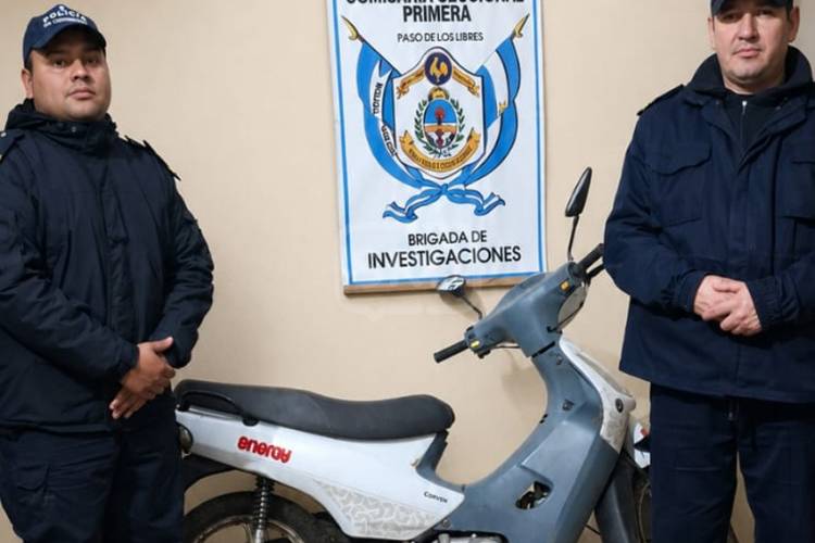 PASO DE LOS LIBRES | ROBÓ UNA MOTO Y LA POLICÍA LA RECUPERÓ EN TIEMPO RÉCORD