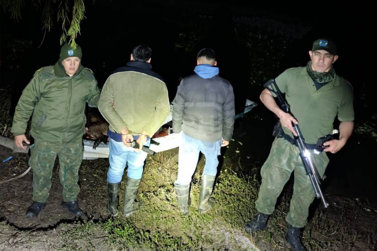 GOYA | CAZABAN CARPINCHOS EN UNA RESERVA Y TERMINARON APREHENDIDOS