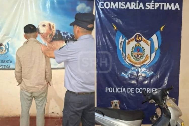 CORRIENTES | RECUPERARON UNA MOTO ROBADA Y DETUVIERON A UN SOSPECHOSO ARMADO